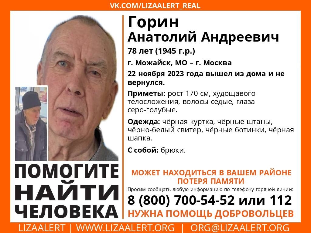 Помогите найти человека! - Официальный сайт администрации города  Долгопрудный